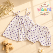 Load image into Gallery viewer, Girls Cotton Dress & Shorts Set – Noor's Collection