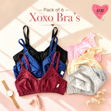 Load image into Gallery viewer, Pack of 6 Xoxo Daily Wear Cotton Bra's