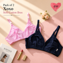 Load image into Gallery viewer, Pack of 2 Xoxo Soft Cotton Bra's