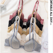 Load image into Gallery viewer, Double Padded Plunge Design Jersey Pushup Bra