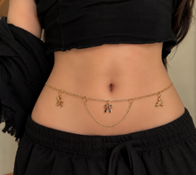 Load image into Gallery viewer, Noor’s Collection Delicate Waist Chain Antique Gold color and silver