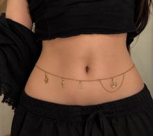 Load image into Gallery viewer, Noor’s Collection Delicate Waist Chain Antique Gold color and silver
