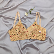Load image into Gallery viewer, Red Black Dotted Blended Cotton Bra