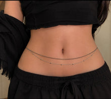 Load image into Gallery viewer, Noor’s Collection Delicate Waist Chain Antique Gold color and silver
