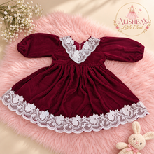 Load image into Gallery viewer, Velvet Bloom Dress-Alishba’s Little Closet
