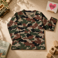 Load image into Gallery viewer, Dreamy Doodles Camo Adventure Boys Full-Sleeve Top
