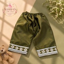 Load image into Gallery viewer, ✨ Olive Green Kattan Silk 2-Piece Suit

