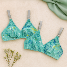 Load image into Gallery viewer, Colorfull Design Mix  Fabric Bra
