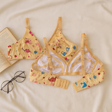Load image into Gallery viewer, Colorfull Design Mix  Fabric Bra
