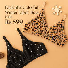 Load image into Gallery viewer, Colorfull Design Mix  Fabric Bra

