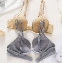 Load image into Gallery viewer, Double Padded Plunge Design Jersey Pushup Bra

