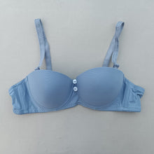 Load image into Gallery viewer, Button Style Half Cup Wired Pushup Bra with Removeable Straps
