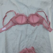 Load image into Gallery viewer, Very Thin Padded Half Cup Pushup Wired  Net Bra &amp; Panty Set
