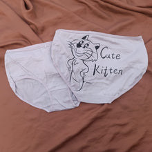 Load image into Gallery viewer, Back Side Cute Kitten Written Soft Underwear
