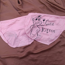 Load image into Gallery viewer, Back Side Cute Kitten Written Soft Underwear
