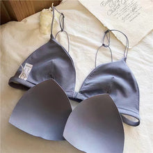 Load image into Gallery viewer, Double Strings V Cup Light Padded Back Hooks Bikini Bra
