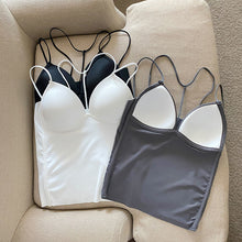 Load image into Gallery viewer, Front Ribbon Very Smooth Elastane Camisole/Long Bra
