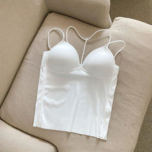 Load image into Gallery viewer, Front Ribbon Very Smooth Elastane Camisole/Long Bra
