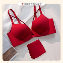 Load image into Gallery viewer, Elastane Foamy Double Padded Front Stripped Bra Set
