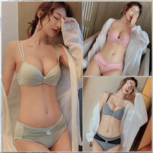 Load image into Gallery viewer, Dotted Bow Style Medium Padded Double Stripped Bra ( Only Bra )
