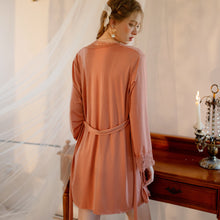 Load image into Gallery viewer, Four  Piece Silk Gown Nighty (702)

