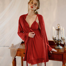 Load image into Gallery viewer, Four  Piece Silk Gown Nighty (702)
