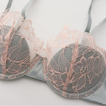 Load image into Gallery viewer, French Style Net Elegant Non Padded Bra Set

