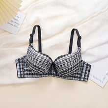Load image into Gallery viewer, Check Design Elegant Wired Daily Wear Pushup Bra
