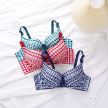 Load image into Gallery viewer, Check Design Elegant Wired Daily Wear Pushup Bra
